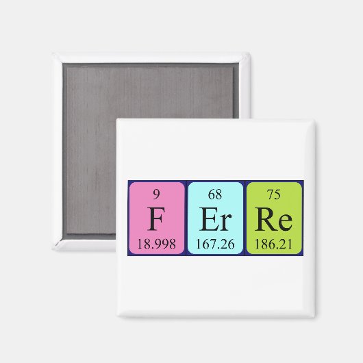 Ferre periodieke table name magnet (Voorkant / Achterkant)