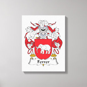 Ferrer Family Crest Canvas Afdruk