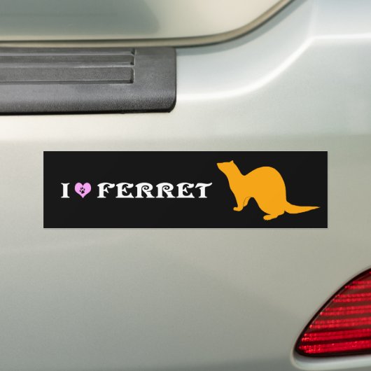 Ferret (5) bumpersticker (Op auto)