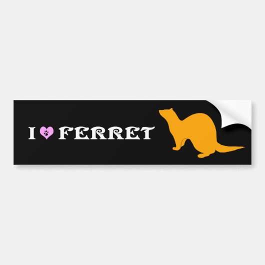 Ferret (5) bumpersticker (Voorkant)
