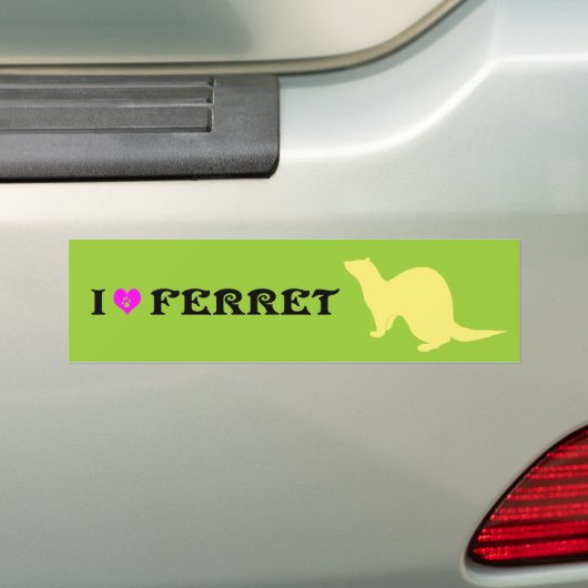 Ferret (5) bumpersticker (Op auto)