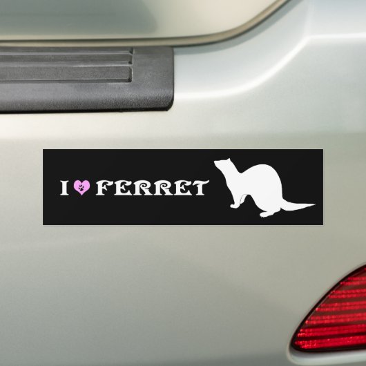 Ferret (5) bumpersticker (Op auto)