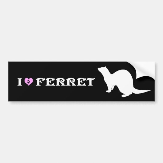 Ferret (5) bumpersticker (Voorkant)