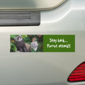 Ferret-aanval Bumpersticker (Op auto)