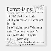 Ferret Afbeeldingen Gezegden en offertes Magneet (Voorkant)