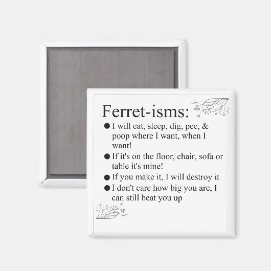 Ferret Afbeeldingen Gezegden en offertes Magneet (Voorkant / Achterkant)