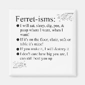 Ferret Afbeeldingen Gezegden en offertes Magneet (Voorkant)