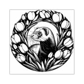 Ferret Art schattige fretten design leuk Rubberstempel (Afrduk)