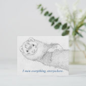 Ferret Briefkaart - Pandora Owns (Staand voorkant)