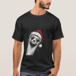 Ferret Christmas Santa Hat Pajama Funny Ferret Xma T-shirt<br><div class="desc">Ferret Kerstman Hoed Pyjama Grappig Ferret Xmas</div>