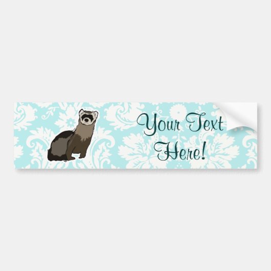 Ferret; Cute Bumpersticker (Voorkant)