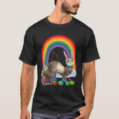 Ferret Cute Easter Eggs Bunny T-shirt (Voorkant)