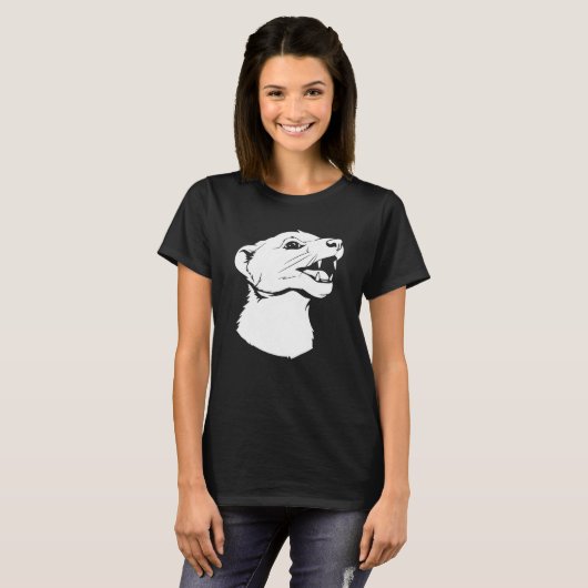 Ferret Cute  Weasel Furry Animal Ferret T-shirt (Voorkant volledig)