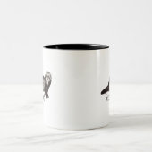 Ferret Dad Black Lettering met Sable Ferret Tweekleurige Koffiemok (Center)