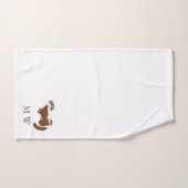 Ferret Design Monogrammed Bad Handdoek (Handdoek)