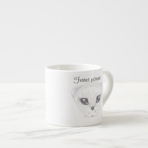 Ferret Drawing Espresso Cup Kop