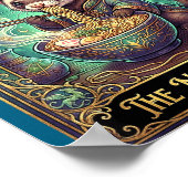 Ferret Eating Ramen Tarot Card Japanese Kawaii Pet Poster (Hoek)