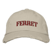 FERRET EMBROIDERED BASEBALL PET (Voorkant)
