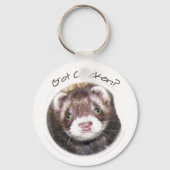 Ferret Face Afbeelding Sleutelhanger (Voorkant)