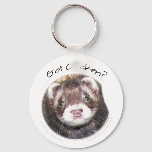 Ferret Face Afbeelding Sleutelhanger (Voorkant)