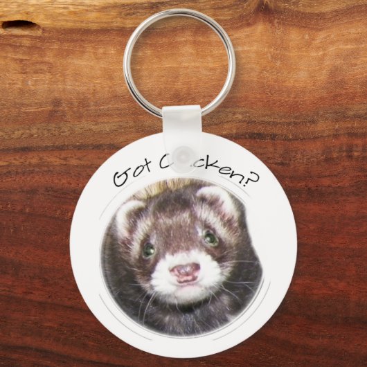 Ferret Face Afbeelding Sleutelhanger (Voorkant)