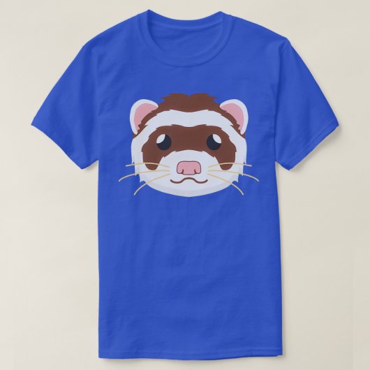 Ferret Face Ferret Dierenvriend Graphic T-shirt (Design voorkant)