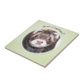 Ferret Face heeft Chicken? Tegeltje (Zijkant)