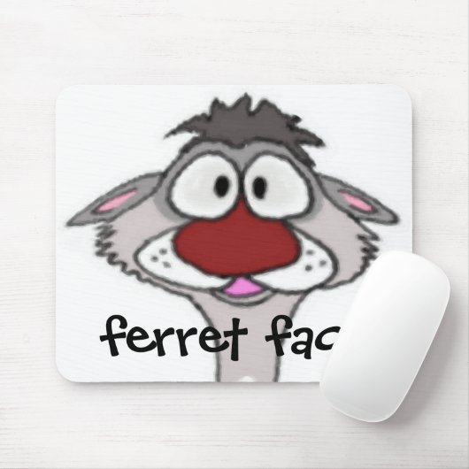 Ferret Face Mousepad Muismat (Met muis)