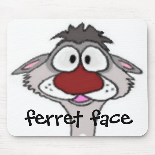 Ferret Face Mousepad Muismat (Voorkant)