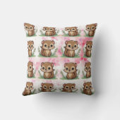 Ferret Floral  Pattern Kussen (Achterkant)