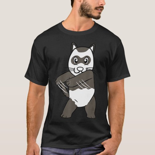 Ferret Floss Dance Flossing Funny Pet T-shirt (Voorkant)