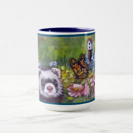 Ferret Flowers Butterfly en Birdhouse Mok