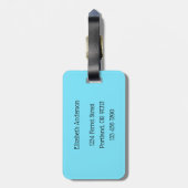 Ferret Gentleman Waterverf met Monocle Bow Stropda Bagagelabel (Achterkant verticaal)