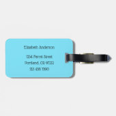 Ferret Gentleman Waterverf met Monocle Bow Stropda Bagagelabel (Achterkant horizontaal)