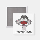 Ferret gezichtsmagneet magneet (Voorkant / Achterkant)