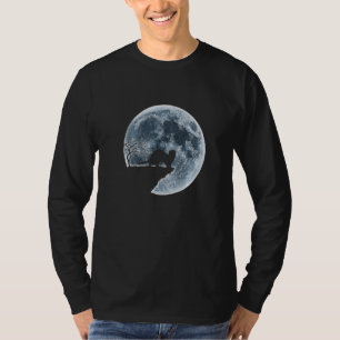 Ferret Halloween Costume Moon Silhouette Creepy T-shirt