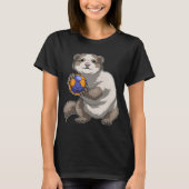 Ferret Handbalspeler Handbal T-shirt (Voorkant)