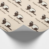 Ferret Happy Birthday Cadeaupapier (Hoek)