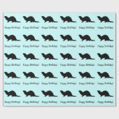 Ferret Happy Birthday Cadeaupapier (Vlak)