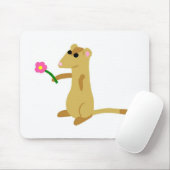 Ferret Holding A Flower Mousepad Muismat (Met muis)