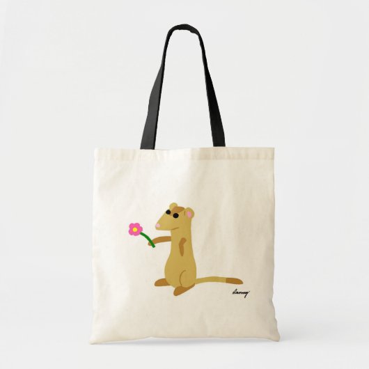 Ferret Holding A Vloerzakken Tote Bag (Voorkant)