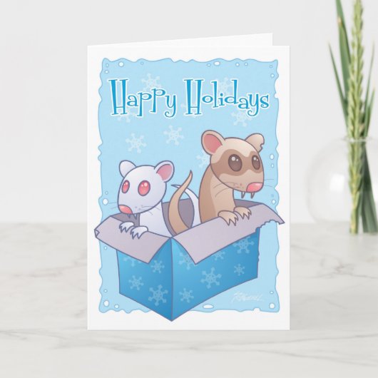 Ferret Holiday Kaart (Voorkant)