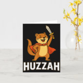 Ferret Huzzah Knight Sword Funny For Men Women Kid Kaart (Gele Bloem)