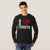 Ferret I Heart Ferrets T-shirt (Voorkant volledig)