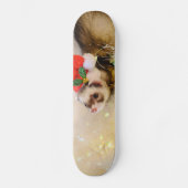 Ferret in Santa Hat Persoonlijk Skateboard (Voorkant)