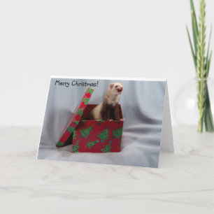 Ferret-kerstkaart Feestdagen Kaart