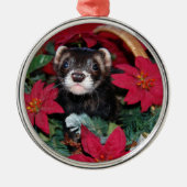 Ferret Kerstmis Oranment Metalen Ornament (Voorkant)