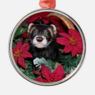 Ferret Kerstmis Oranment Metalen Ornament