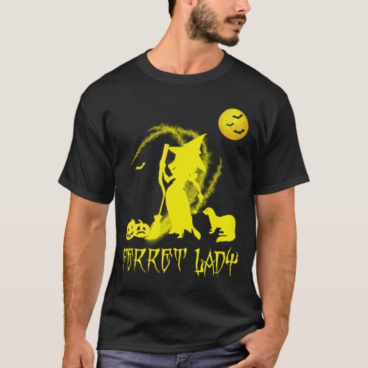 ferret lady witch t-shirt (Voorkant)