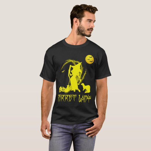 ferret lady witch t-shirt (Voorkant volledig)